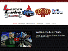 Tablet Screenshot of lesterlube.com